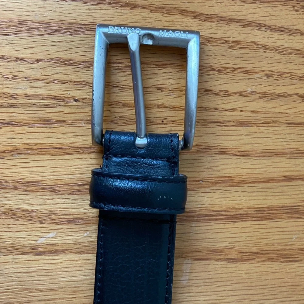 BRUNO MAGLI Black Leather Made‎ in Italy 1” Belt SZ 40